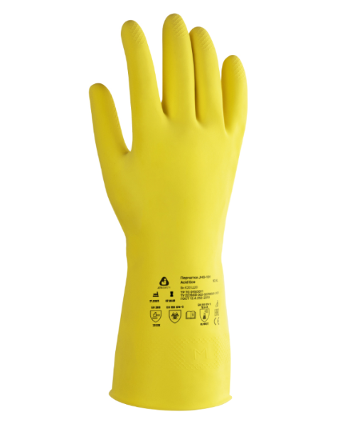 JETA SAFETY JHG-101 Acid Eco Латексные перчатки с хлопковым напылением
