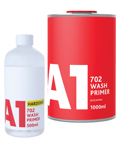 A1 702 WASH PRIMER Кислотный грунт в комплекте с отвердителем (1000 + 500 мл)