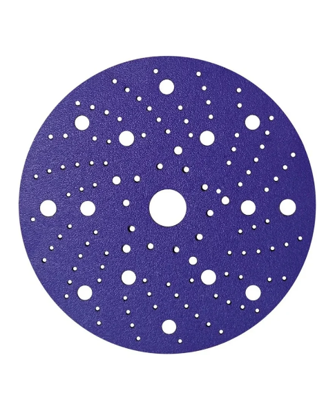 SANDWOX Шлифовальный круг 328 Plus Purple на пленочной основе, керамика, 150 мм, липучка, Multiholes