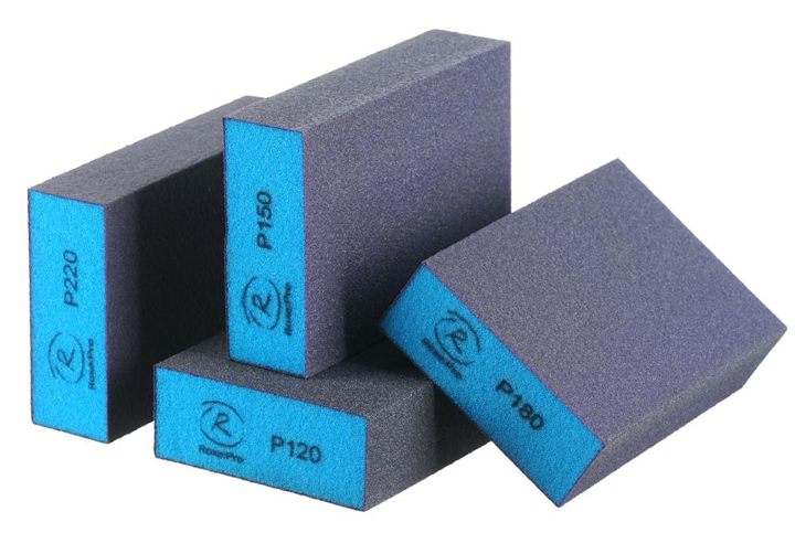 RoxelPro Шлифовальный блок 100х68х25мм, 4-х сторонний, цирконат