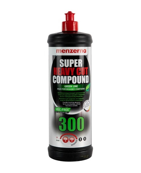 MENZERNA Высокоабразивная универсальная полировальная паста Super Heavy Cut Compound 300 GREEN LINE, 1кг