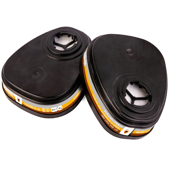 JETA SAFETY 6542 Фильтр противогазовый для защиты от органических, неорганических, кислых газов класса A1B1E1