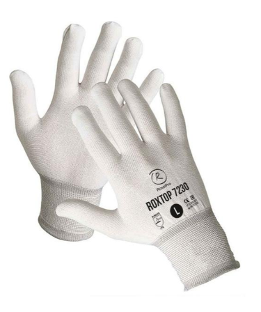 RoxelPro ROXTOP 7230 Перчатки защитные без покрытия для точных работ, белые