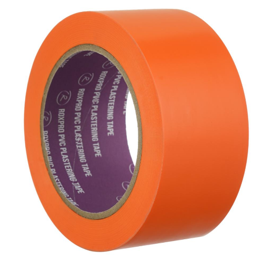 RoxelPro Малярная ПВХ лента ROXPRO для строительных работ, оранжевая, 50мм х 33м