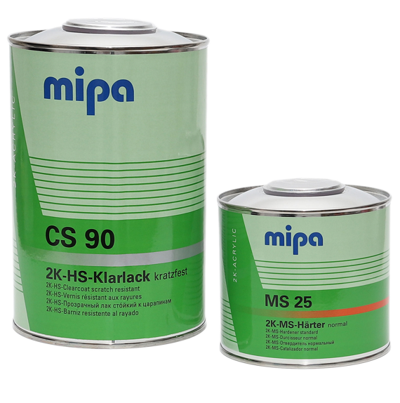 Mipa Лак CS 90 2K-HS акриловый стойкий к царапинам 1л с отвердителем MS 25 0,5л