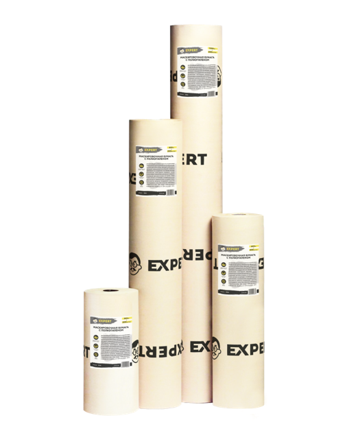 Expert Маскирующая бумага с полиэтиленовой пропиткой (плотность 50гр/кв. метр)