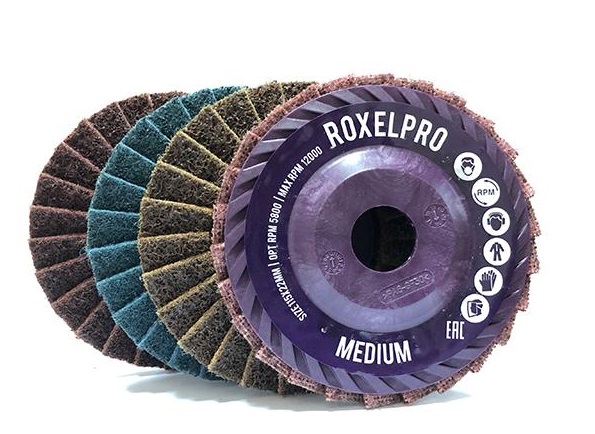 RoxelPro Лепестковый нетканый круг ROXPRO конический