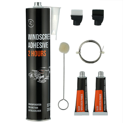 RoxelPro Набор для вклейки стёкол 2 часа (клей 310мл, грунт 10мл, очиститель 10мл, струна 2м, аппликатор)