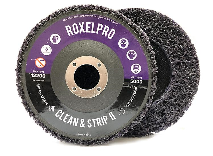 RoxelPro Пурпурный зачистной круг ROXPRO Clean&Strip II на оправке