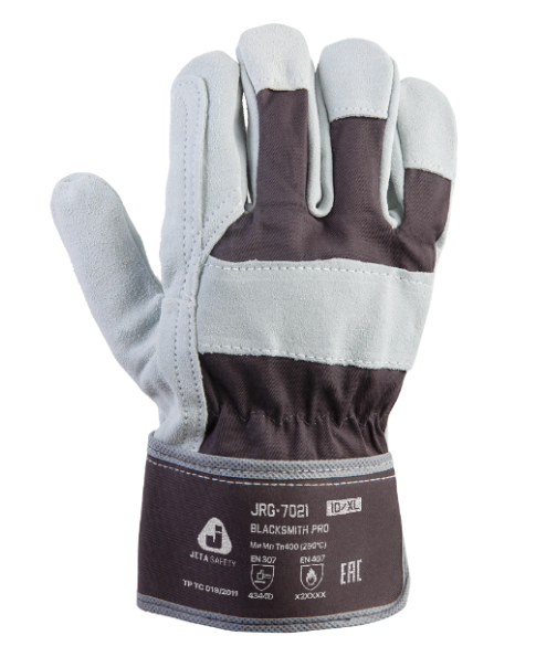 JETA SAFETY JRG-7021 Blacksmith Pro Перчатки комбинированные из спилка (AB), усиленная ладонь