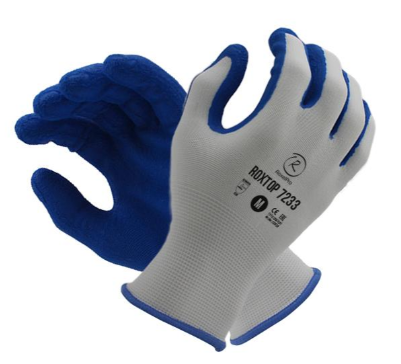 RoxelPro ROXTOP 7233 Перчатки защитные с рельефным латексным покрытием ладони